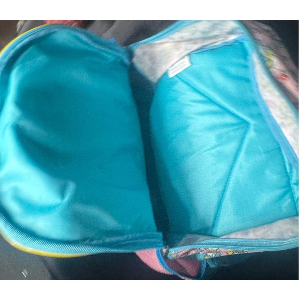 The Smurfs Smurfette Sequin Backpack and Pencil Pouch Set Pink Blue Kids School